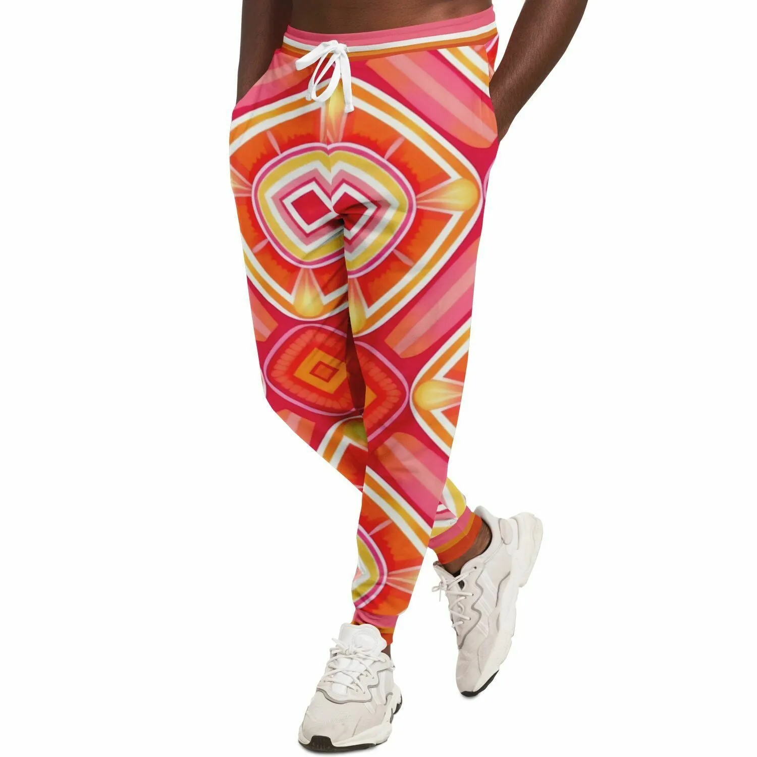 Pink Starburst Geo Eco-Poly Unisex Joggers