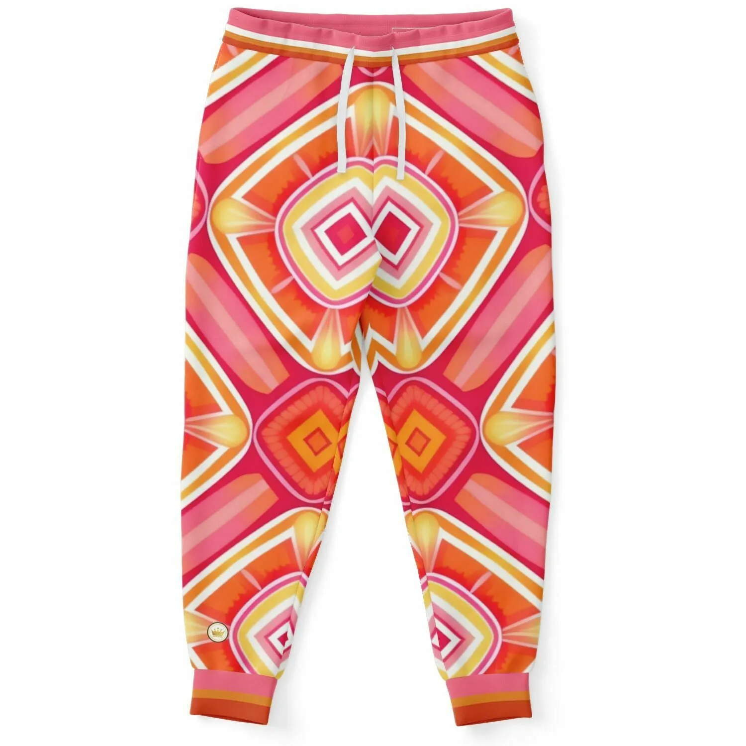 Pink Starburst Geo Eco-Poly Unisex Joggers