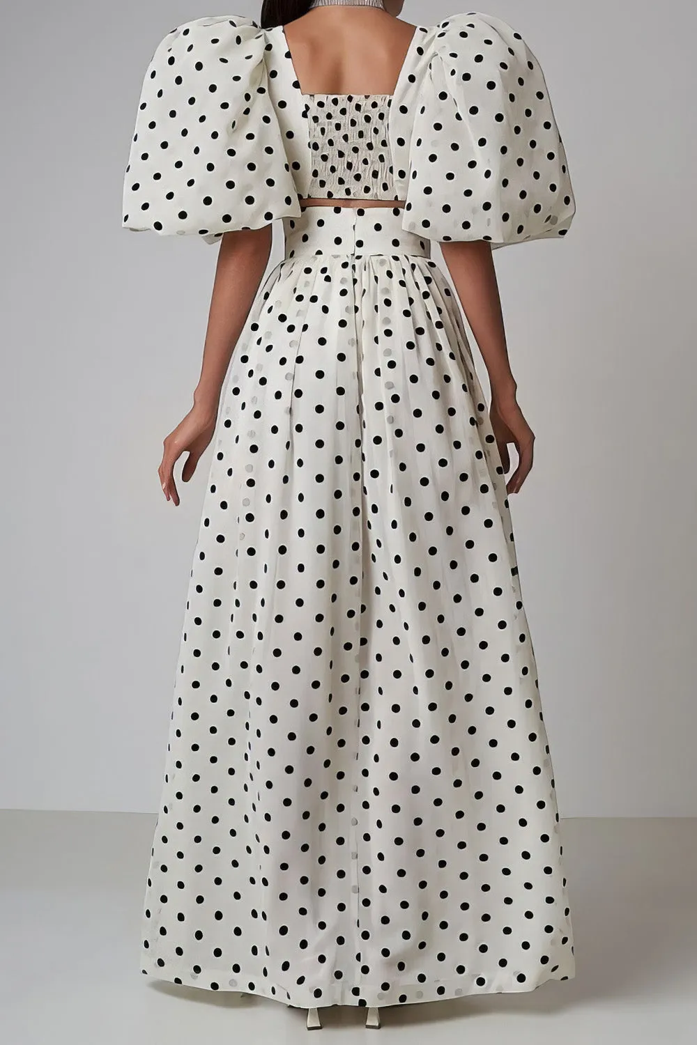 Polka Dot 2-Piece Set - White