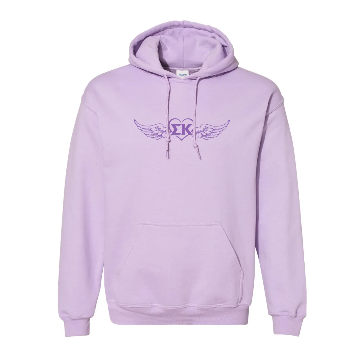 Printed Angel Heart Hoodie Design