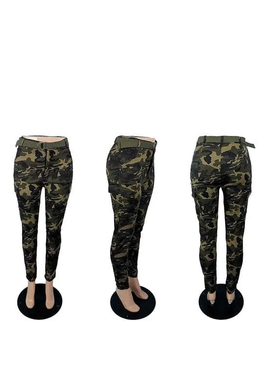 PZ241 Slim Fit Camo Long Pants