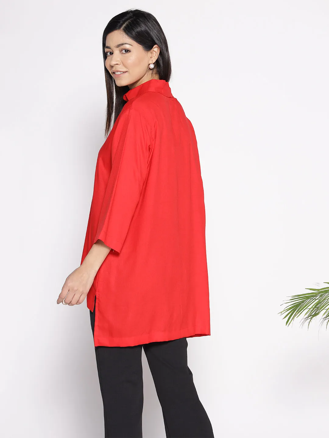 Red Rayon ShirtTop - Malmequer