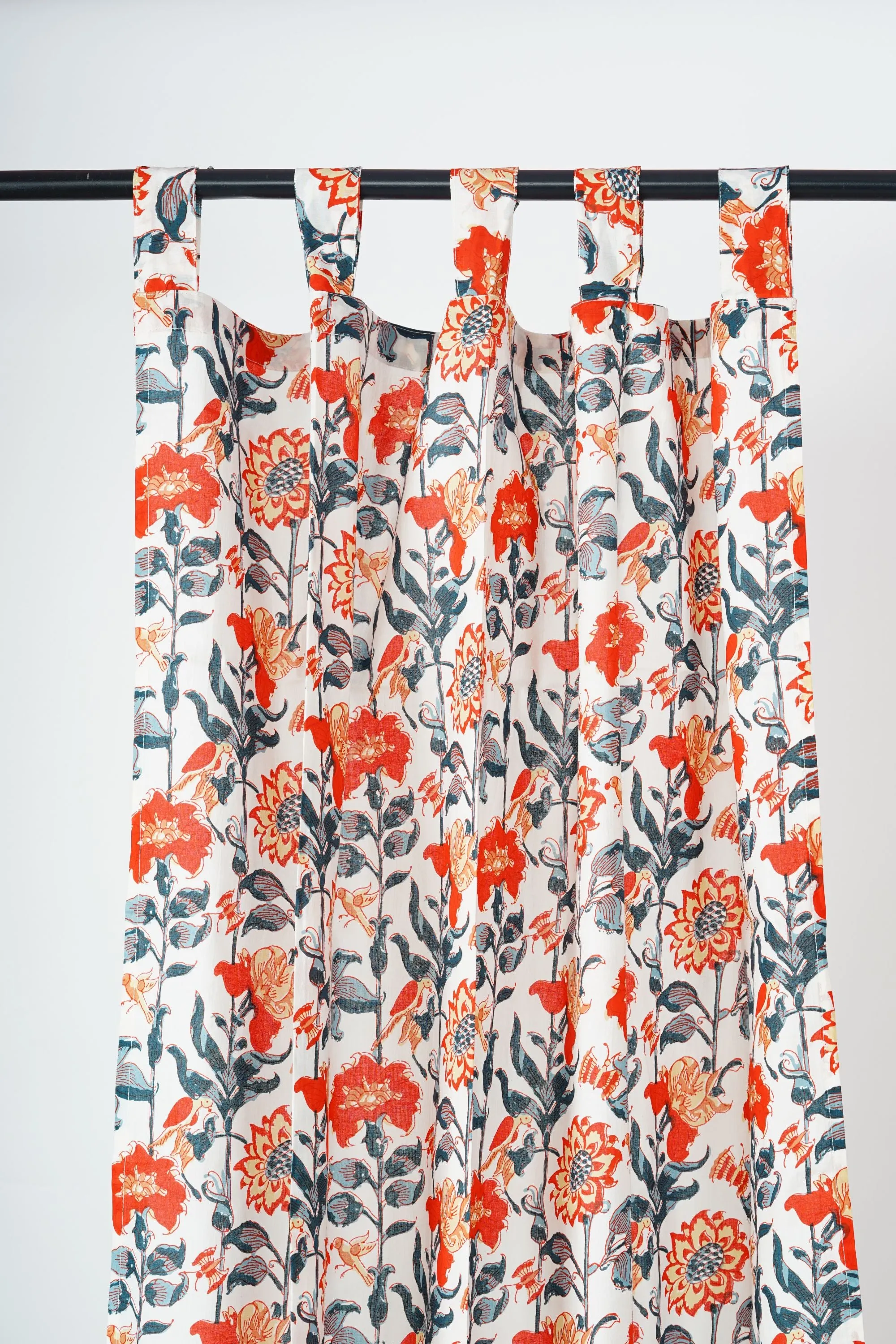 Refreshing Vibes Floral Curtain Pair