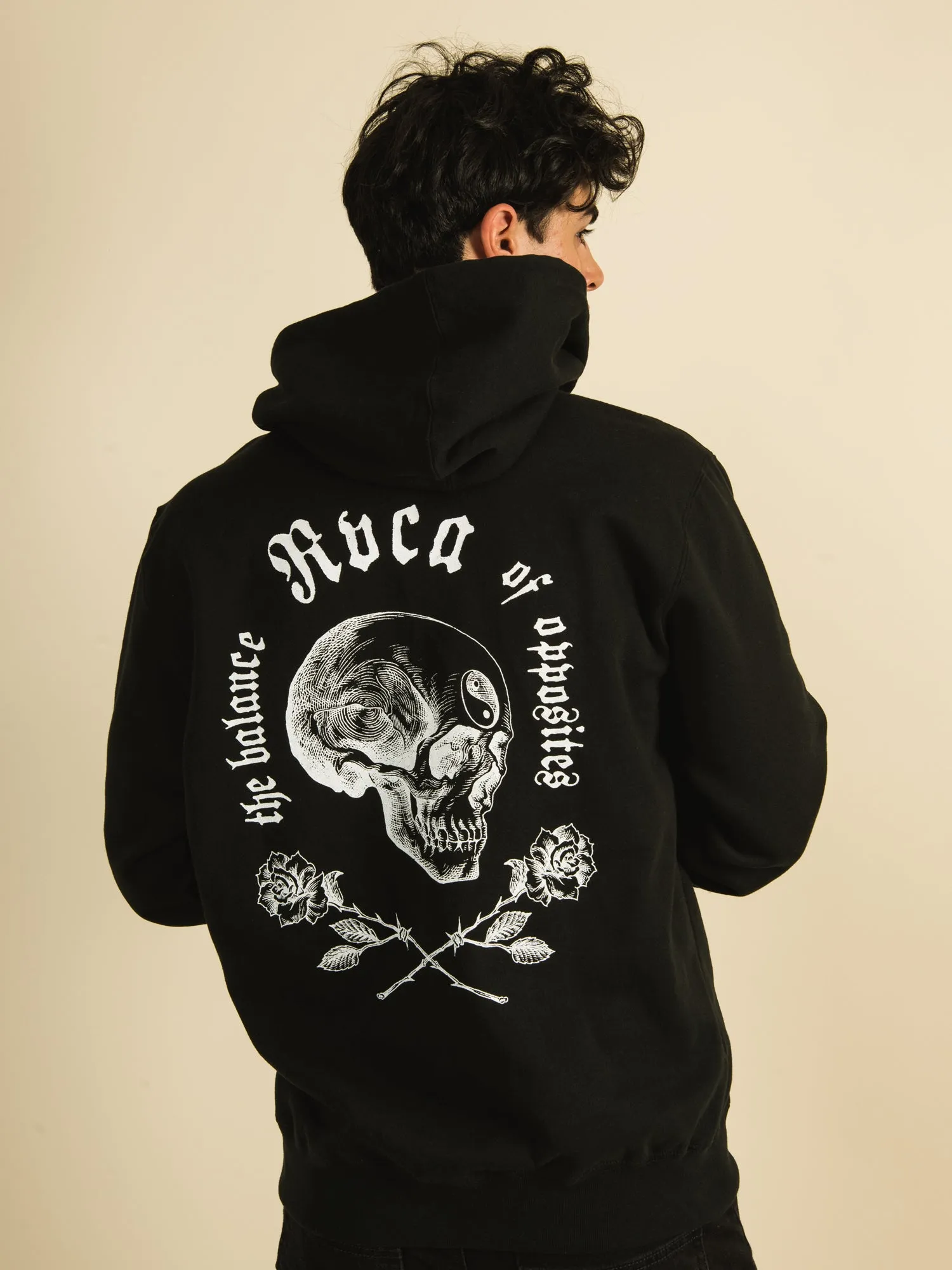 RVCA OPPOSITE SKULLS HOODIE  - CLEARANCE