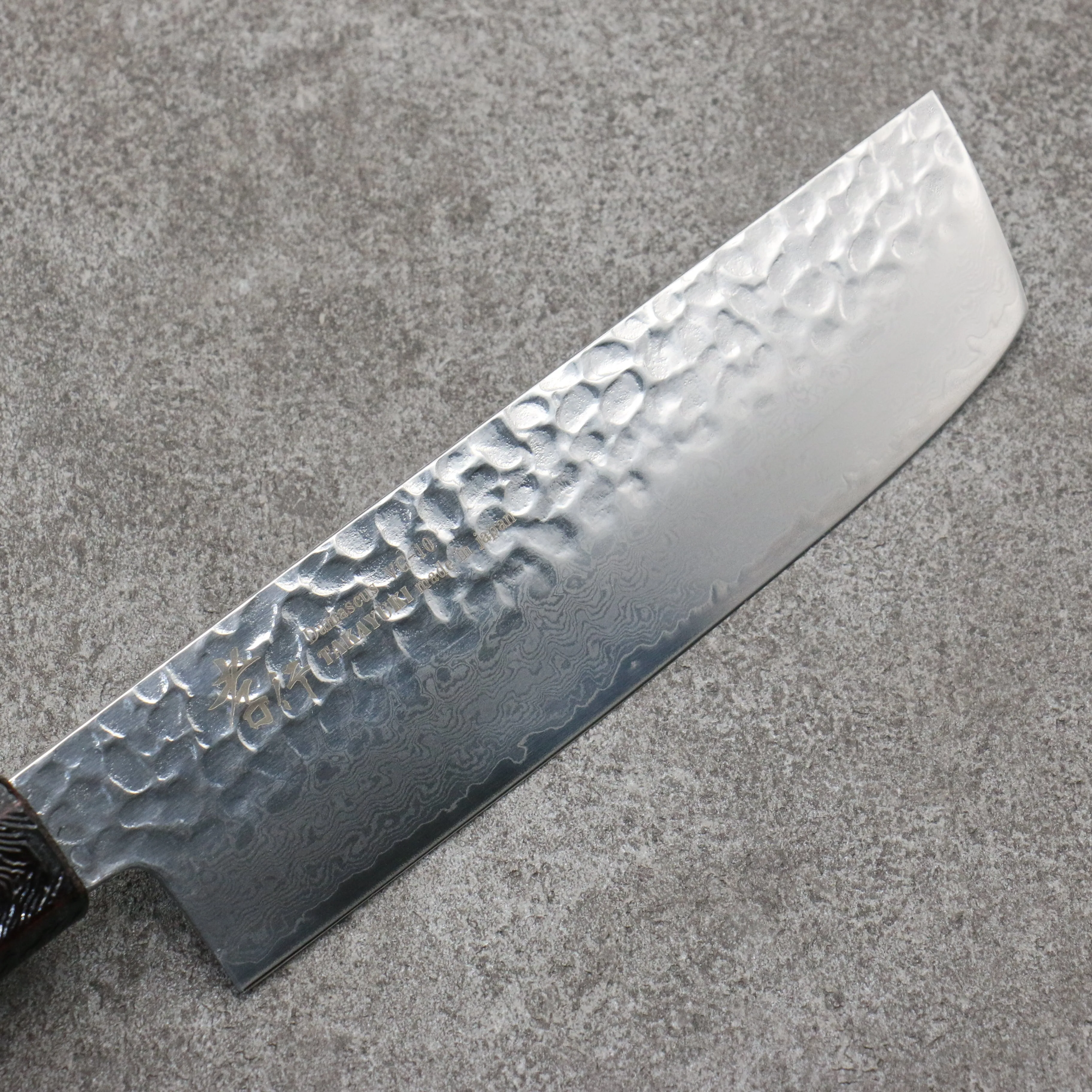 Sakai Takayuki Rinnou VG10 33 Layer Damascus Nakiri 160mm Red Lacquered Handle