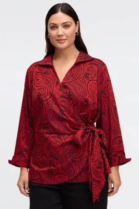 Salina Plus No Iron Paisley Jacquard Shirt