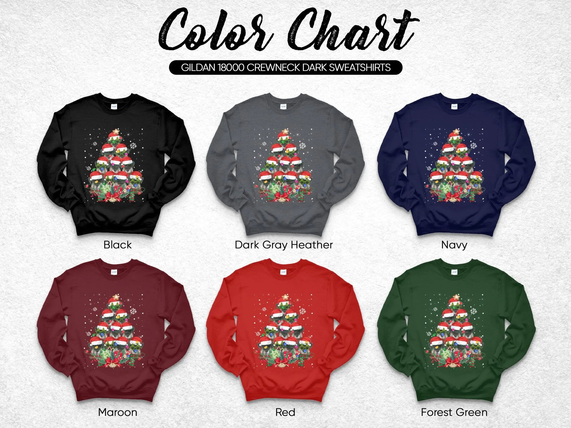 Schnauzer Xmas Sweatshirt Xmas Tree Style Cute Holiday Sweatshirt Christmas Dog Shirt Festive Sweater Seasonal Dog Apparel