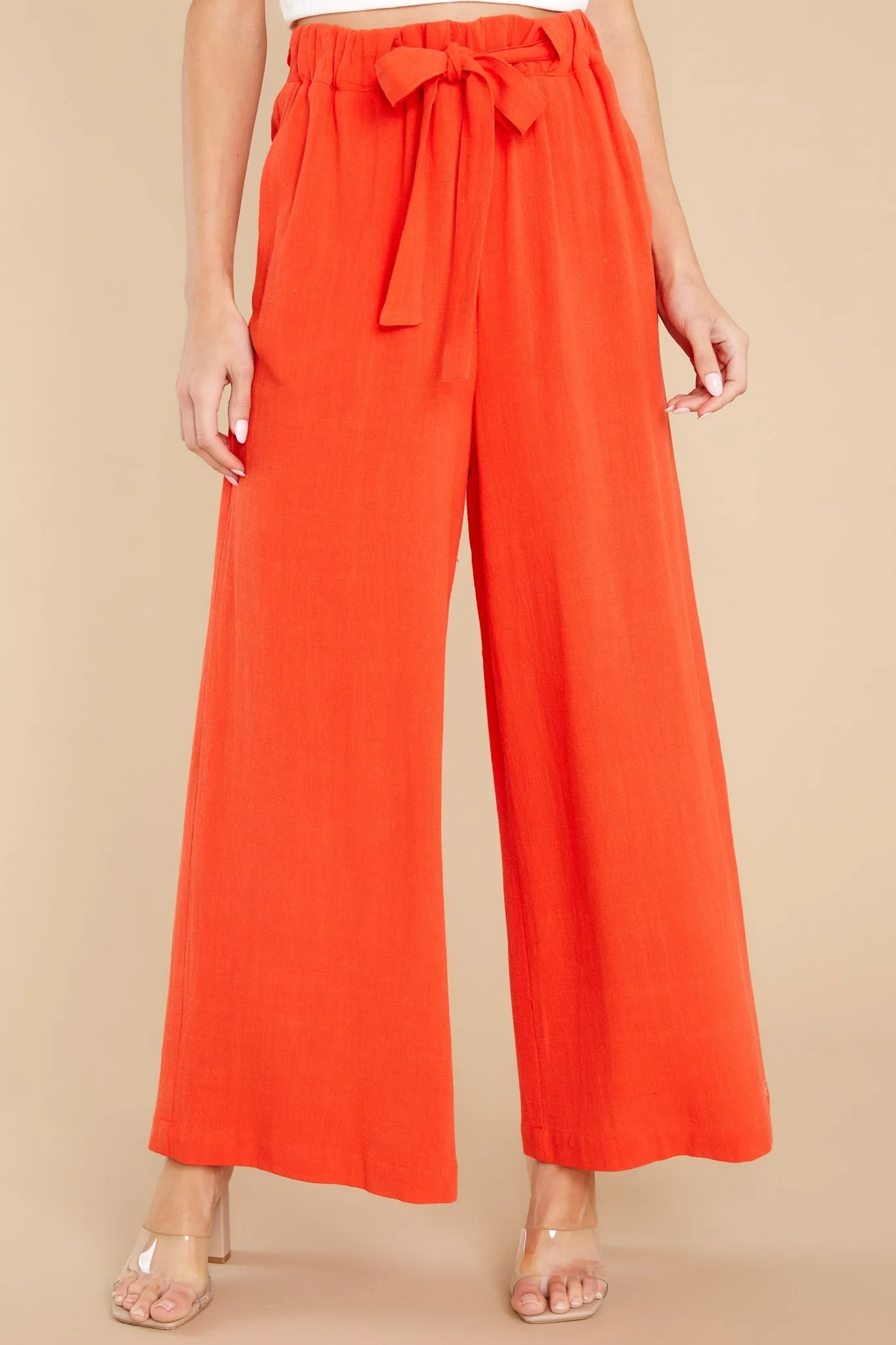 Set Apart Orange Red Palazzo Pants