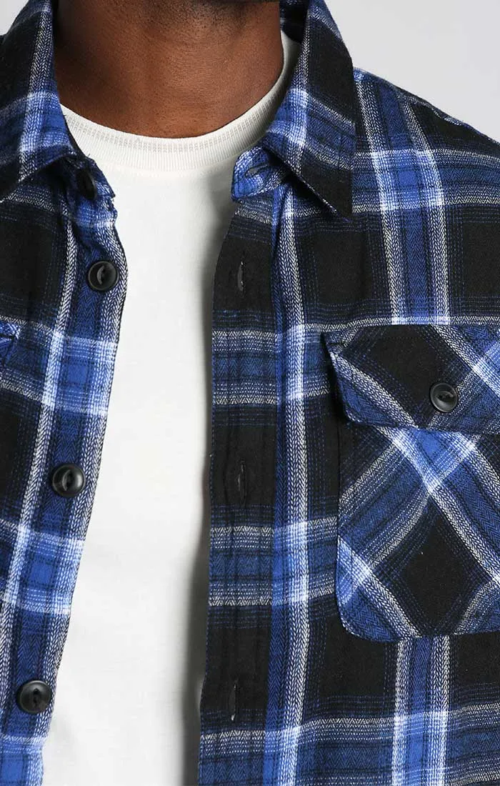 Sherpa Lined Flannel Shirt Jacket