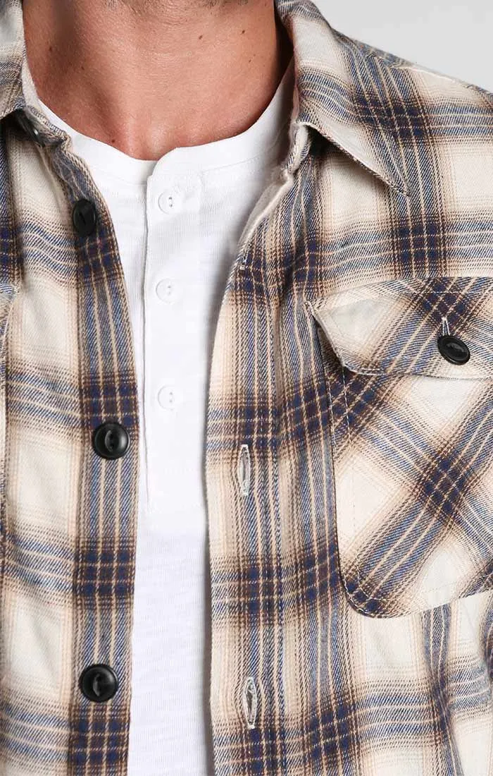 Sherpa Lined Flannel Shirt Jacket