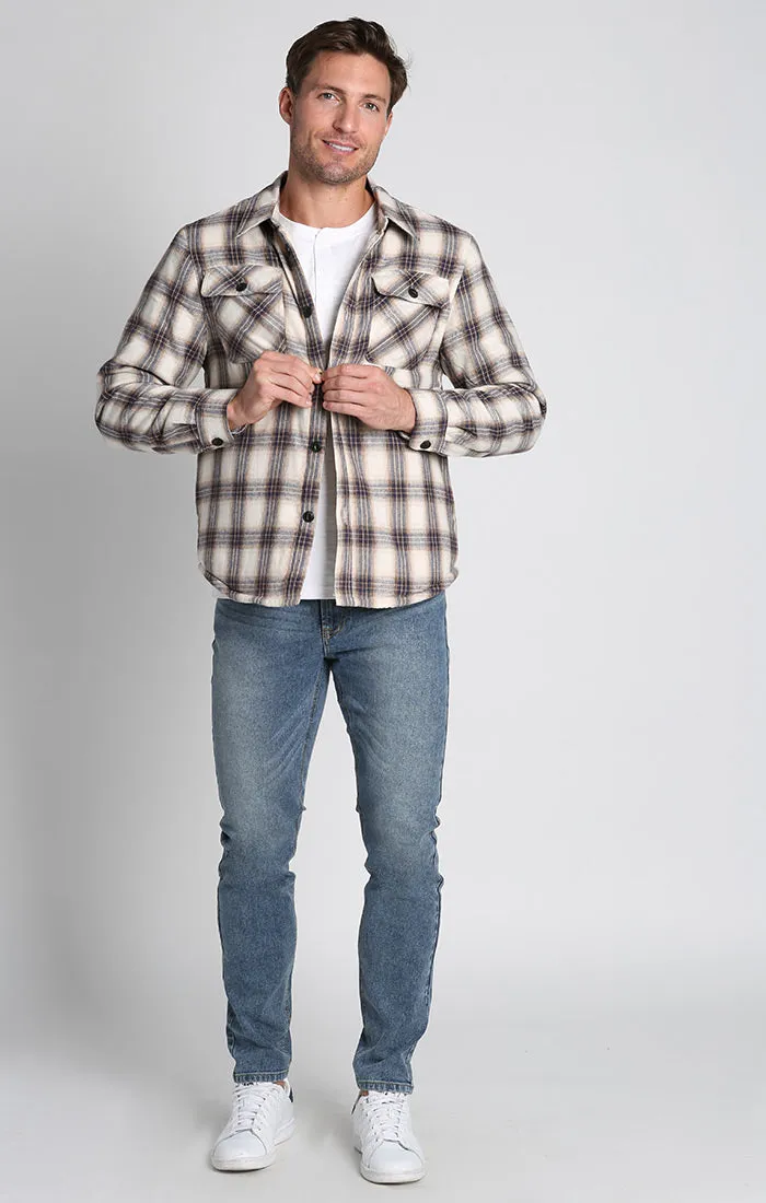 Sherpa Lined Flannel Shirt Jacket