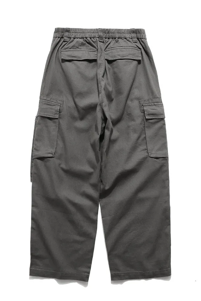 Straight Cargo Pants In Grey