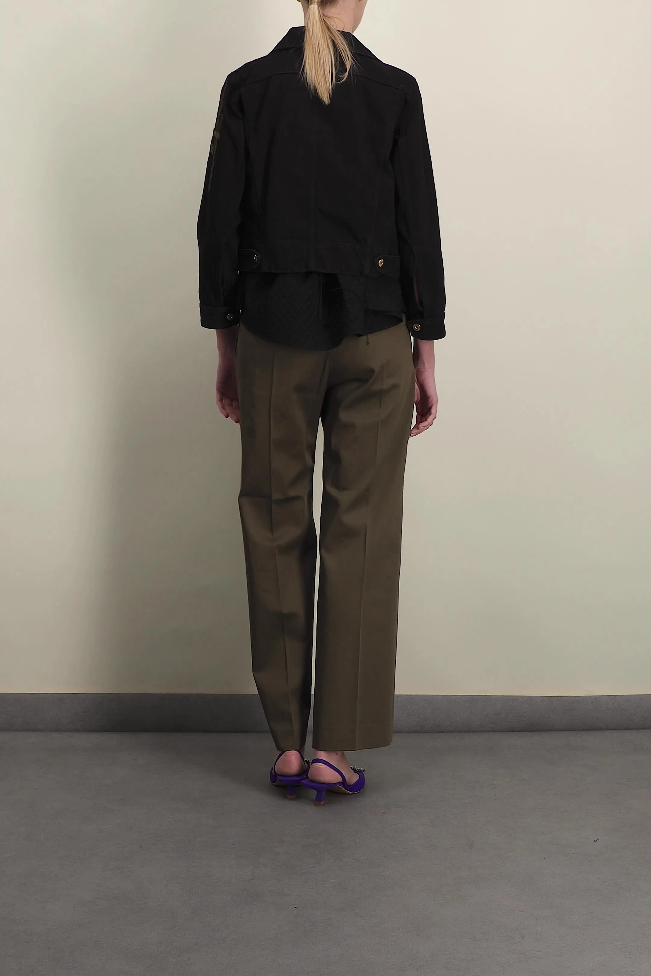 Straight leg bronze organic coton tailoring pants