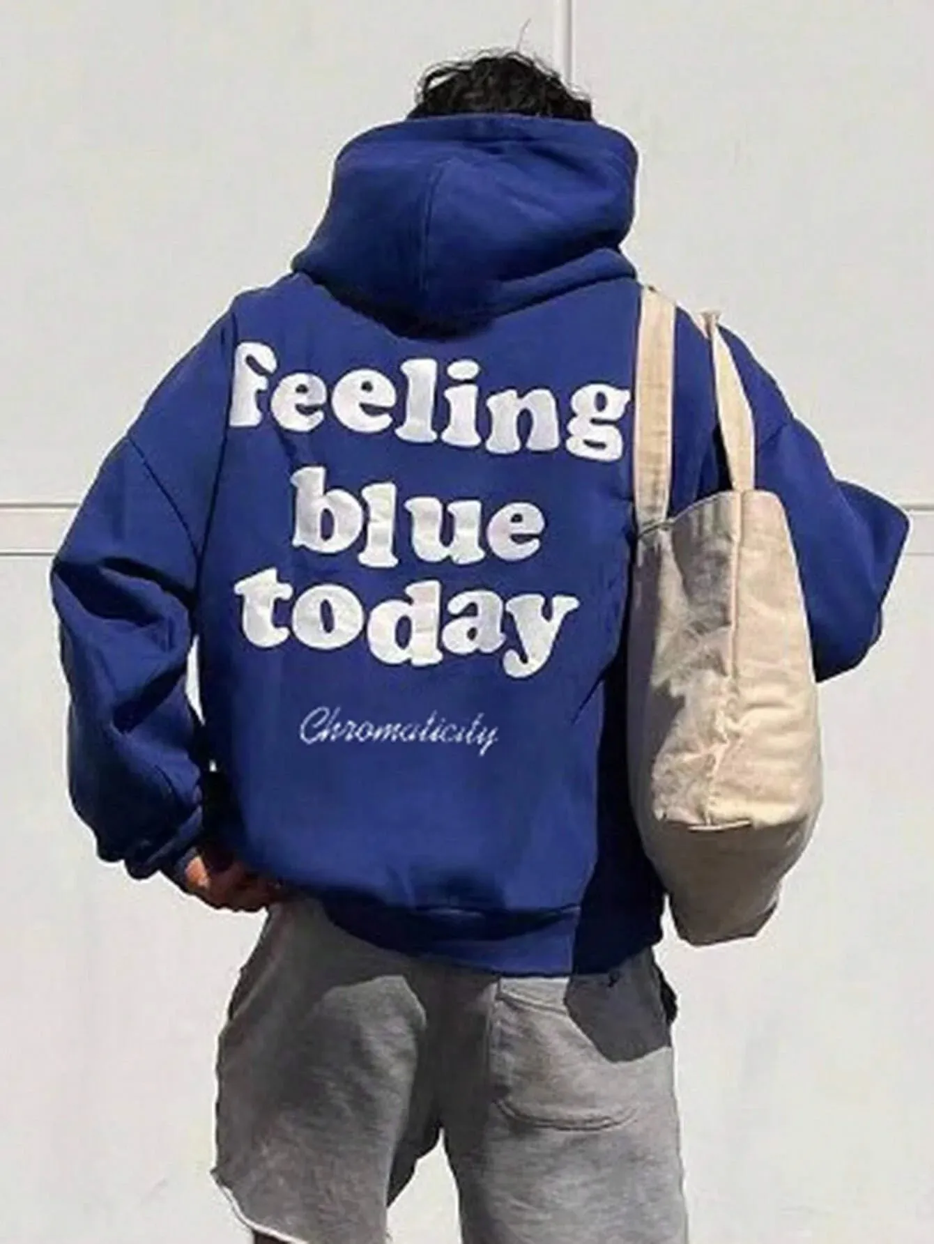 SXV  'Feeling blue today’ Printed Cool Aesthetic Sweatshirt Hoodie