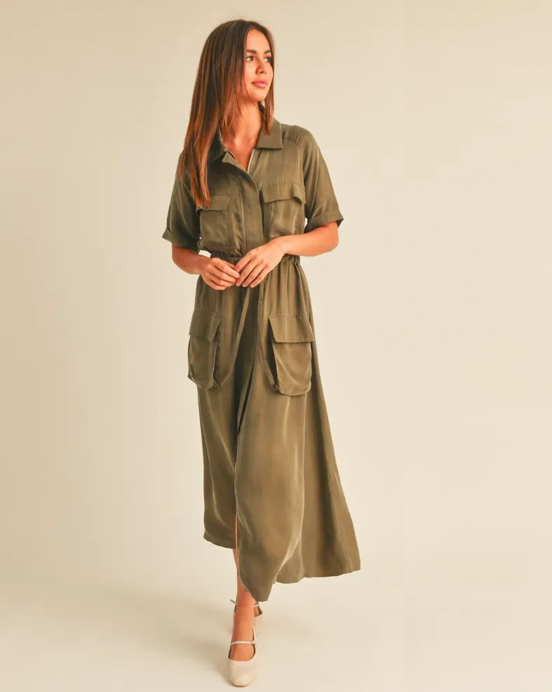 Tensely Tinsel Cargo Dress