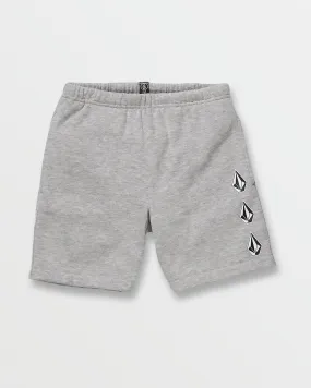 Toddler Boys Iconic Stone Fleece Shorts - Grey Heather