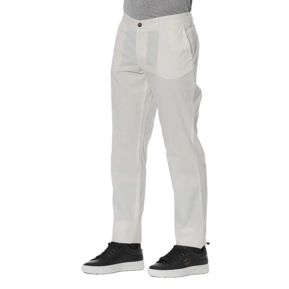 Trussardi Jeans White Cotton Men Trouser