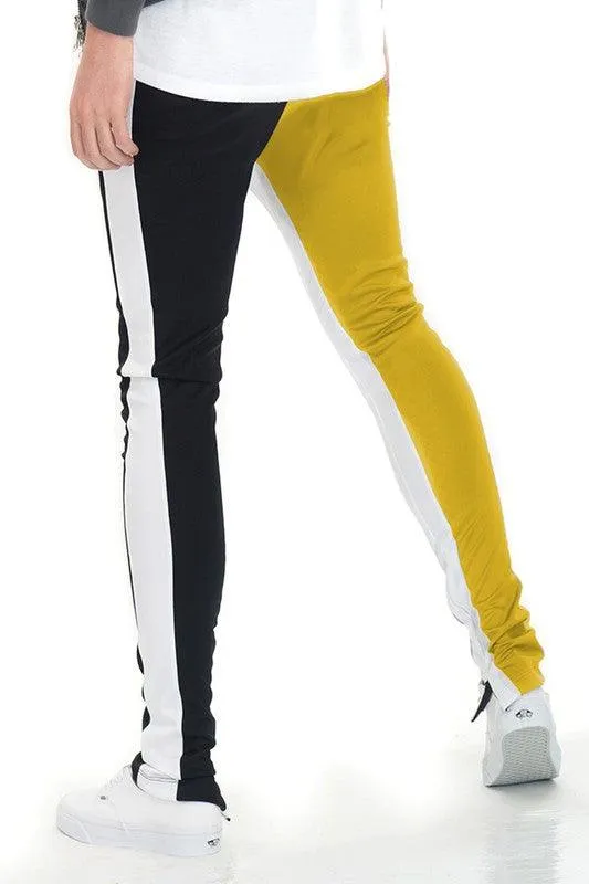 Two Tone Color Block Track Pants Joggers