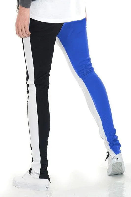 Two Tone Color Block Track Pants Joggers