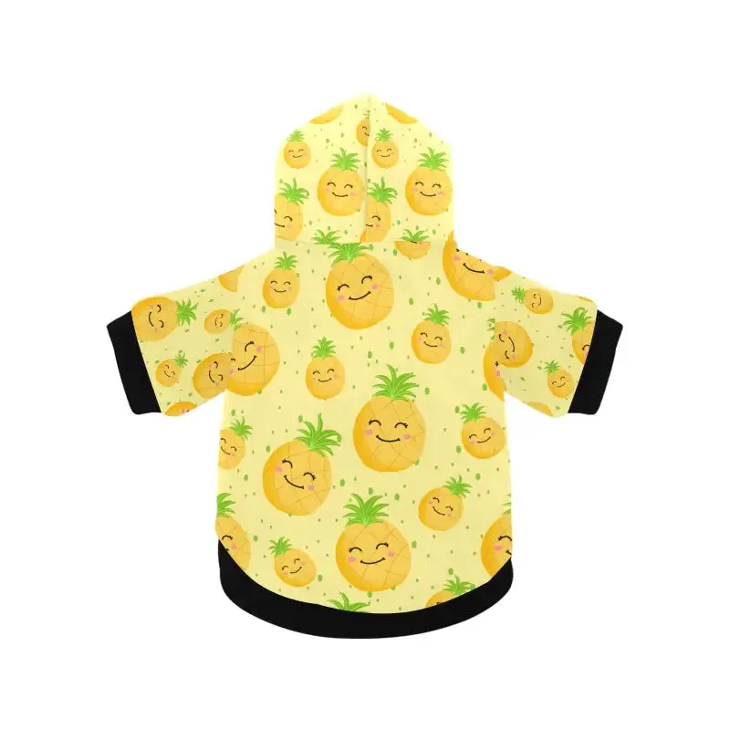 Vibrant Pineapple Dog Hoodie for Summer Fun