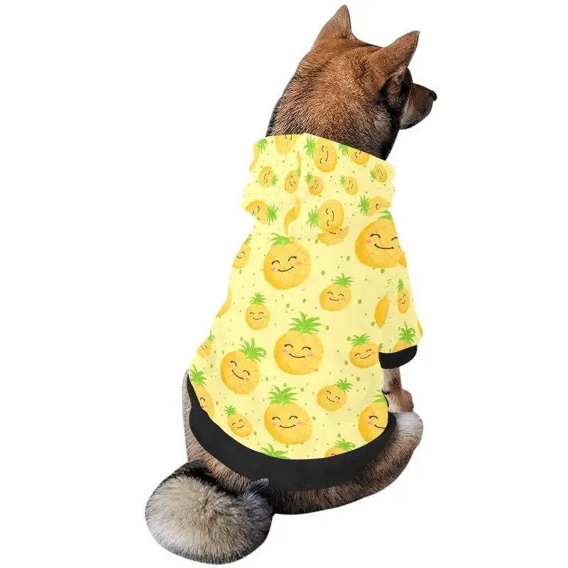 Vibrant Pineapple Dog Hoodie for Summer Fun