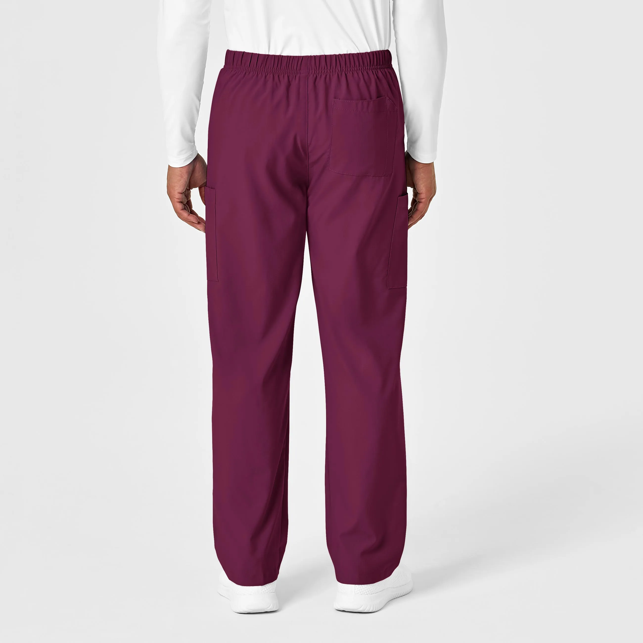 W123 Unisex Multi-Cargo Scrub Pant - Wine