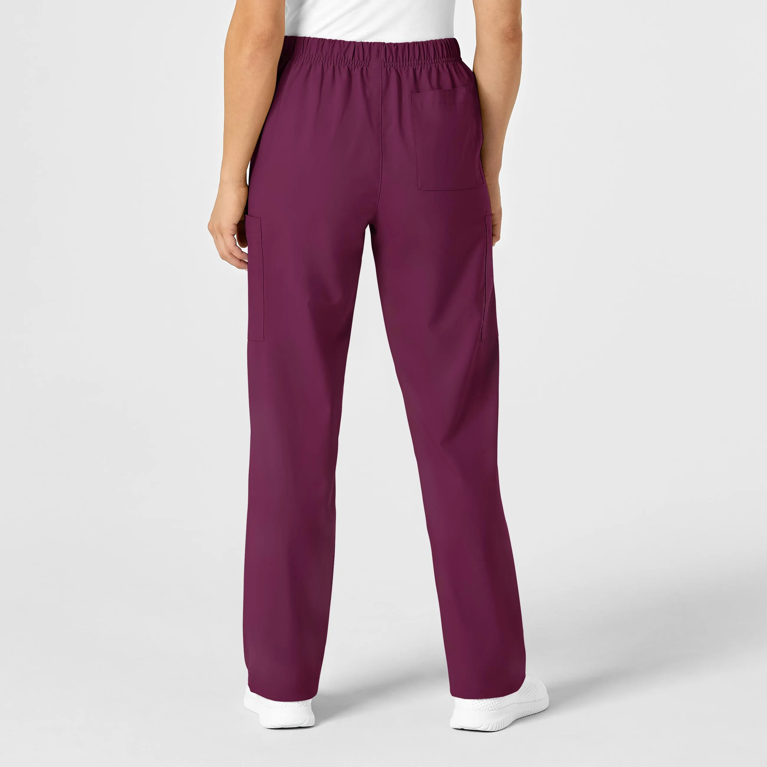 W123 Unisex Multi-Cargo Scrub Pant - Wine