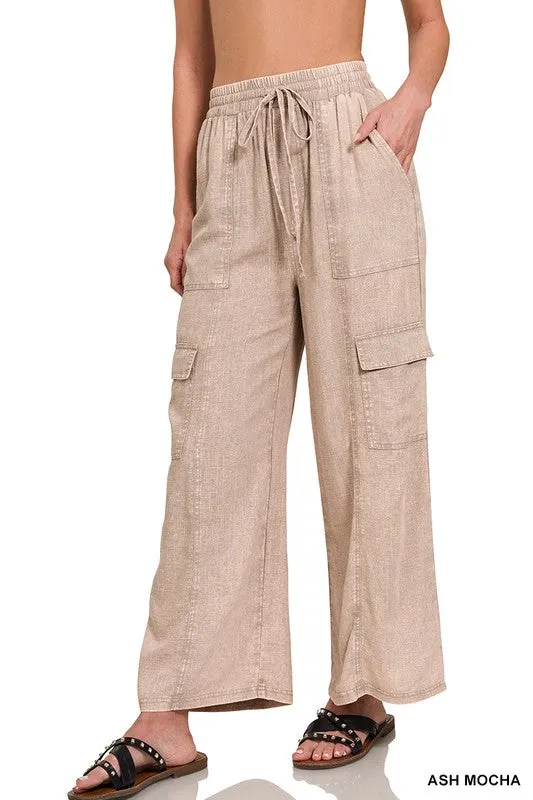 Washed Cargo Pants