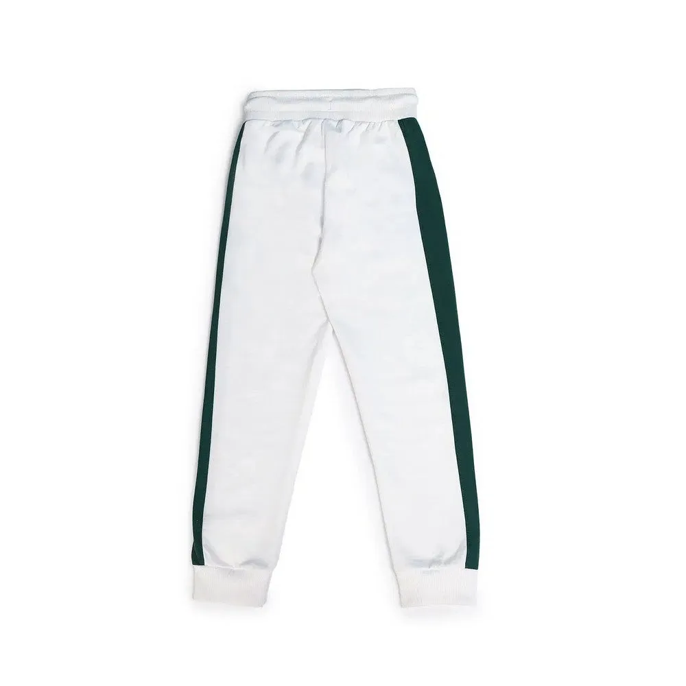 White Solid Regular Fit Joggers