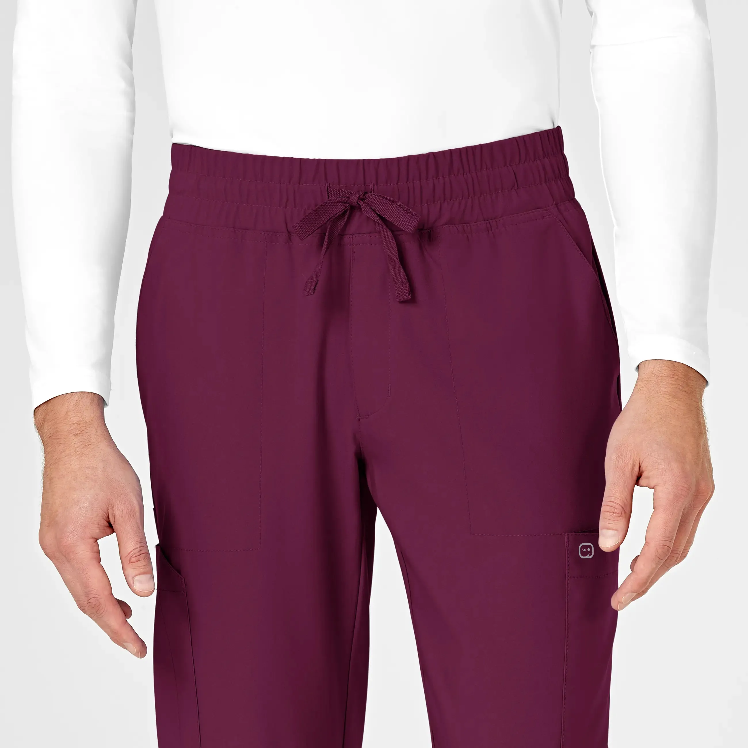 Wink Men's W123 Cargo Jogger Scrub Pant - Wine