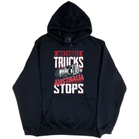 Without Trucks Australia STOPS! Hoodie (Black)