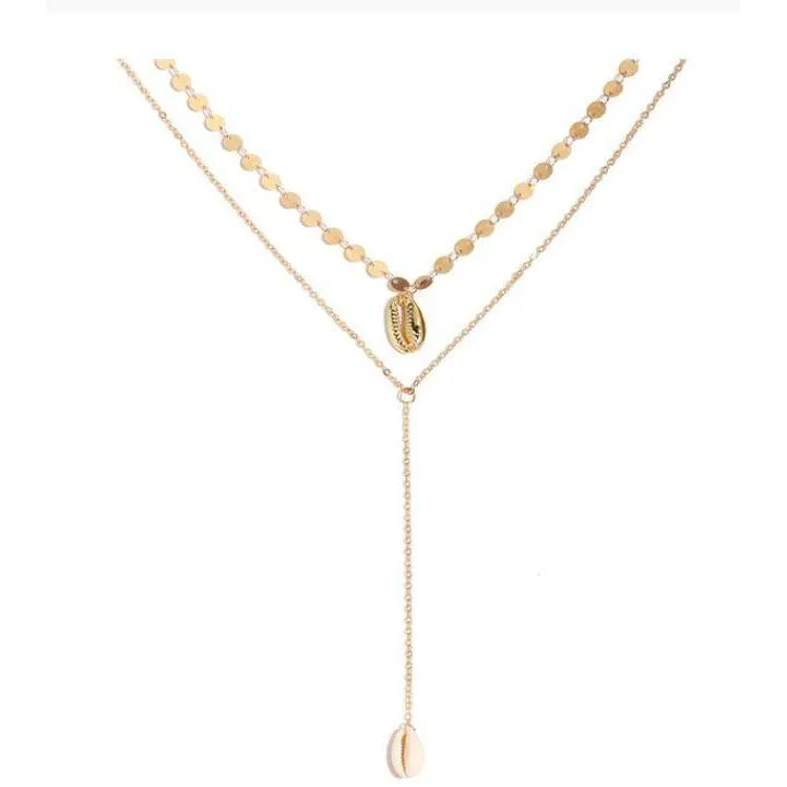 Women Multilayer Crystal Moon Necklaces, Pendants and Vintage Charm Gold Chokers