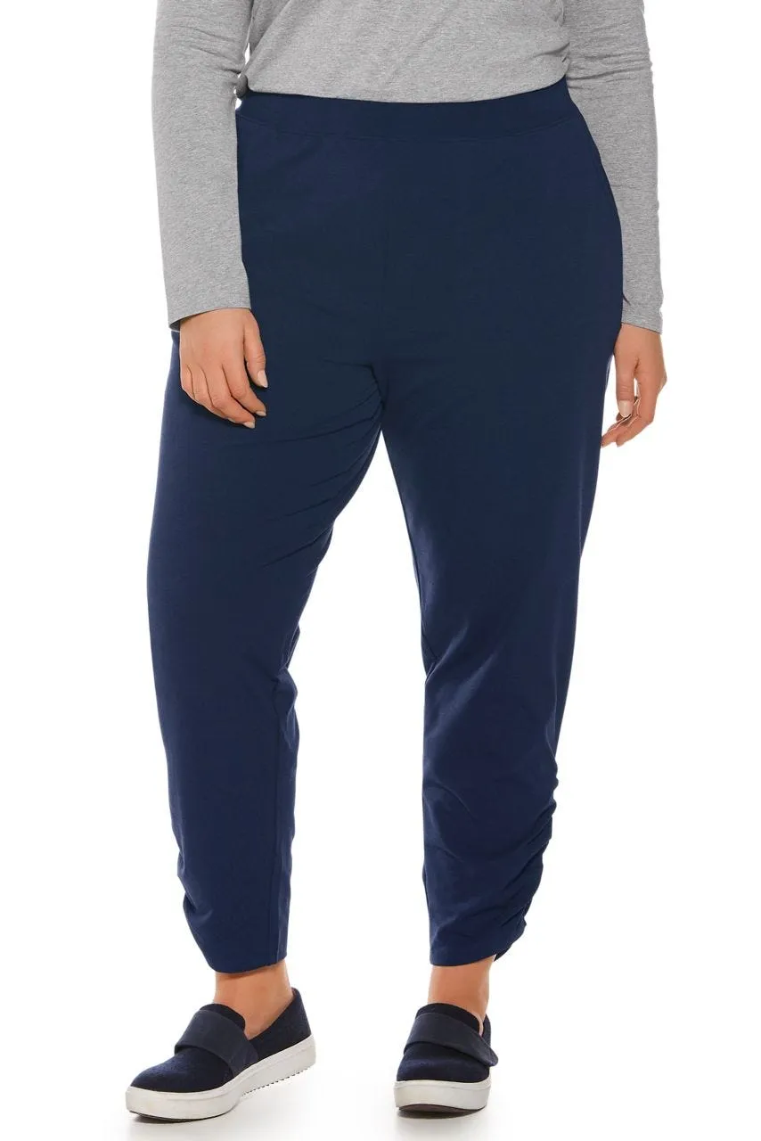 Women's Cafe Ruche Pants  |  Navy