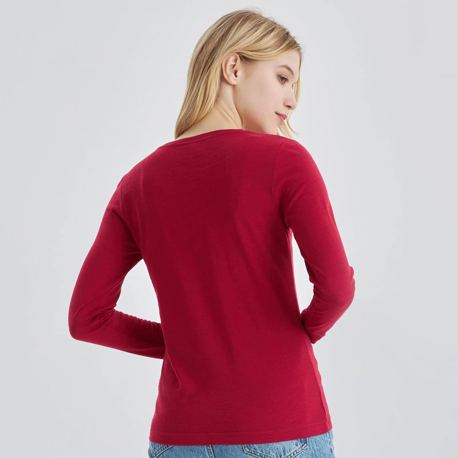 Women's Merino 170g Classic All-Season Base Layer Crimson Red Heather