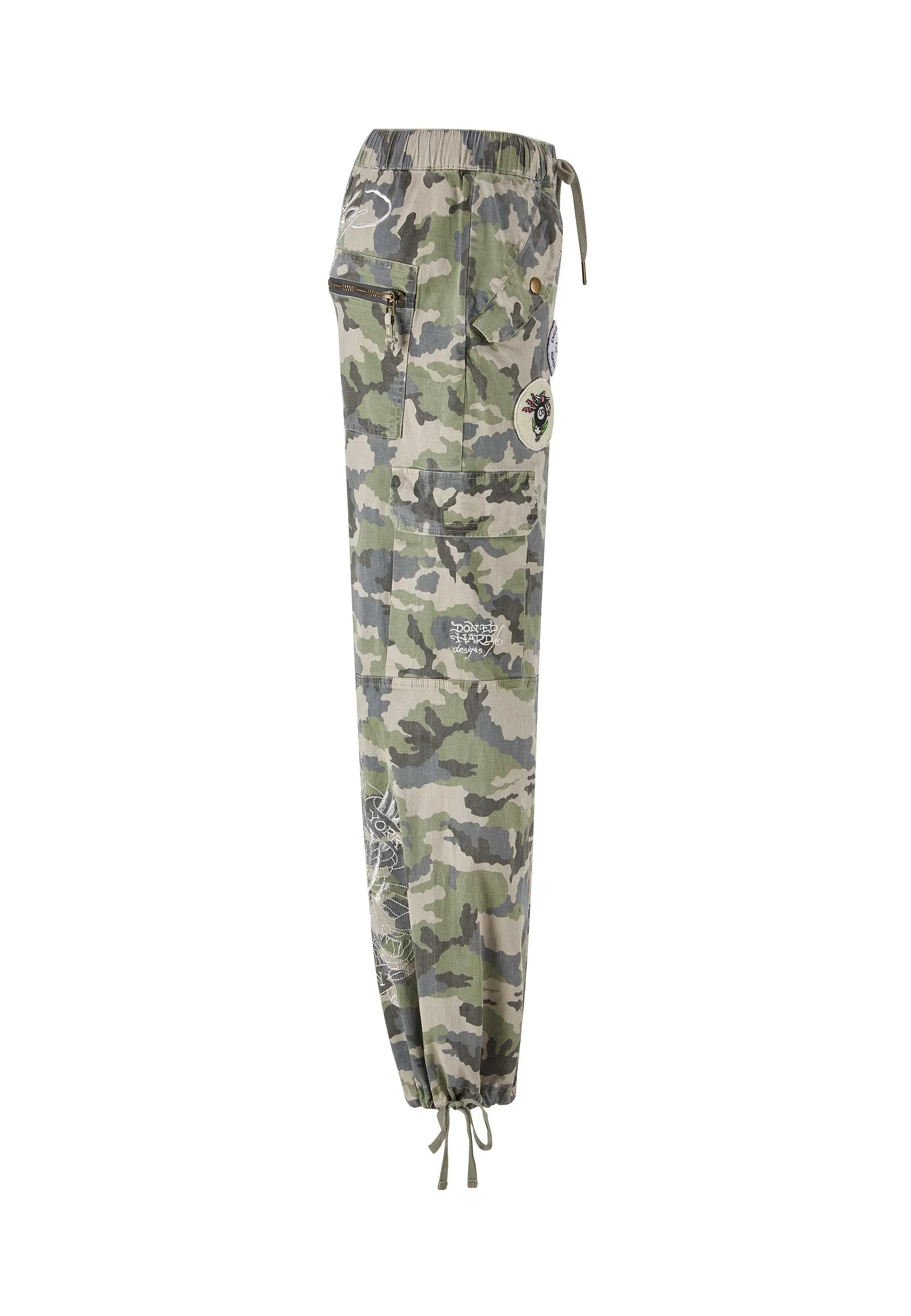 Womens Nyc Badge Cargo Trouser - Camo