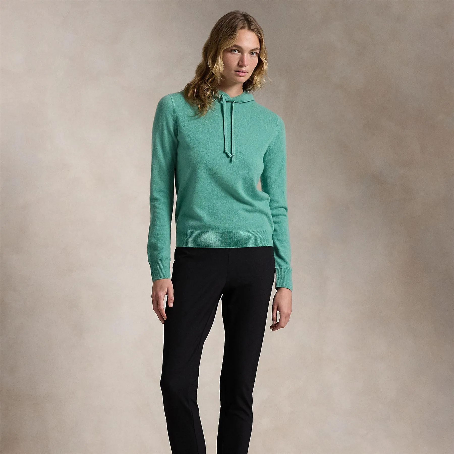 Womens RLX Cashmere Hoodie Haven Green - AW24