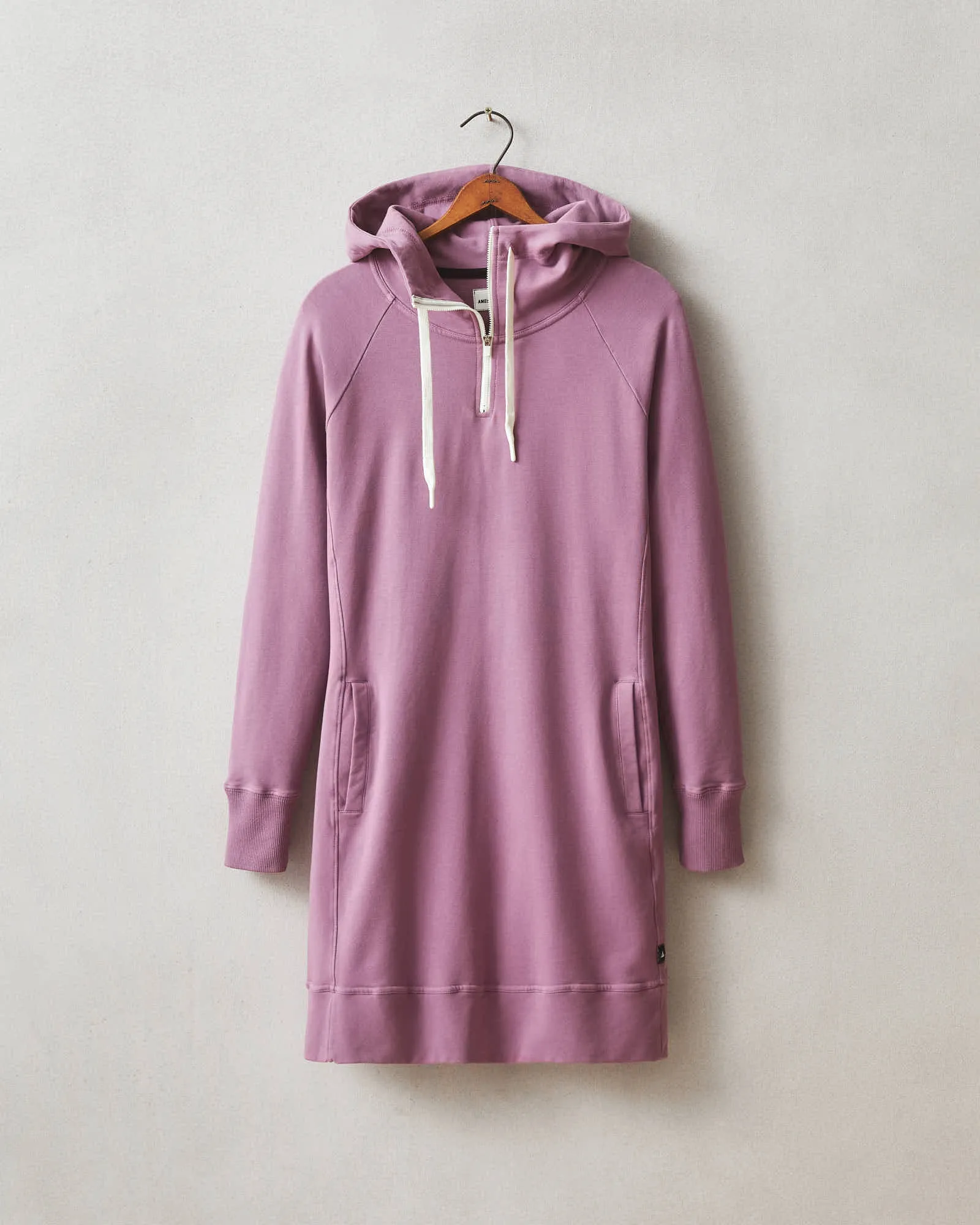 Zipper Hoodie Dress - Argyle Purple